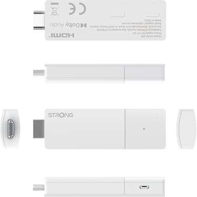Strong Leap Air Google TV Stick 4K UHD strømmeenhet (hvit)