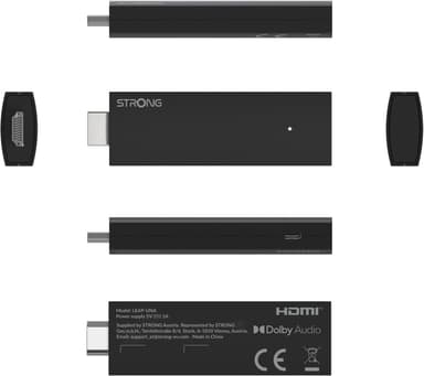 Strong Leap Una Android TV Stick 2K FHD HDMI strømmeenhet (sort)
