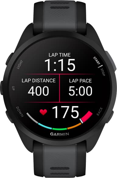 Garmin Forerunner 165 Music sportsklokke (sort)