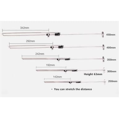Uttrekkbar garderobehenger 35cm