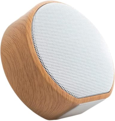 Bluetooth mini-trehøyttaler for kontoret, hvit