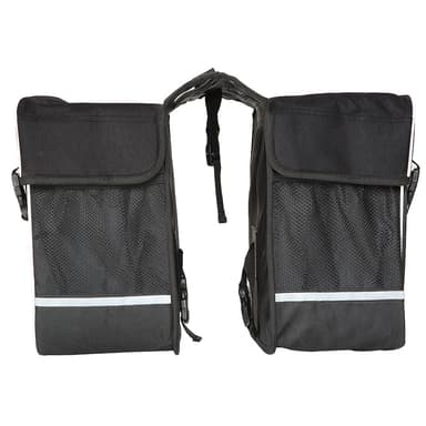 Sykkelveske med refleksstriper 35 l - svart