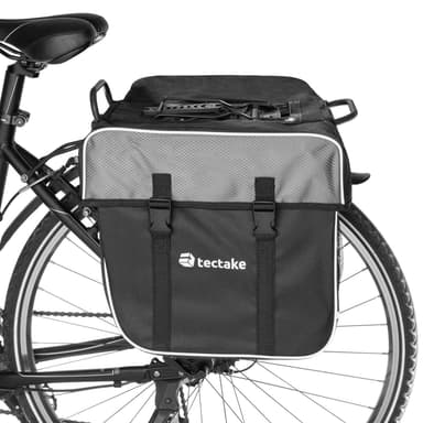 Sykkelveske med refleksstriper 35 l - svart