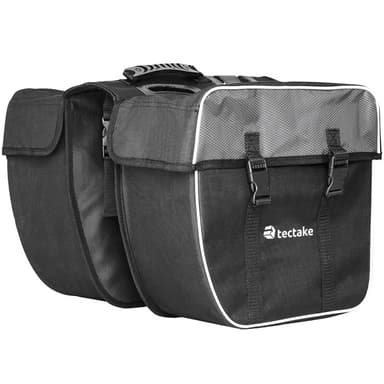 Sykkelveske med refleksstriper 35 l - svart