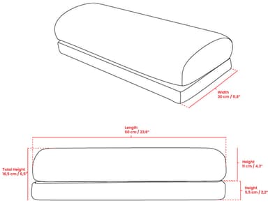 Arrozi Soft Fabric fotskammel (sort)