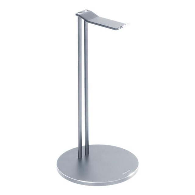 DELTACO Universal Headphone Stand, aluminum anti-slip, silver