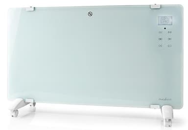 Nedis SmartLife Konveksjon Varmeapparat | Wi-Fi | Egnet til bad | Glasspanel | 2000 W | 2 Varmeinnstillinger | LED | 15 - 35 °C | Justerbar termostat | Hvit