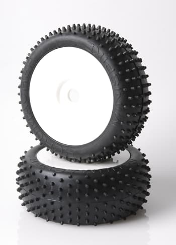 Schumacher Mini Spike 1/8 Silver - 1 par på felg