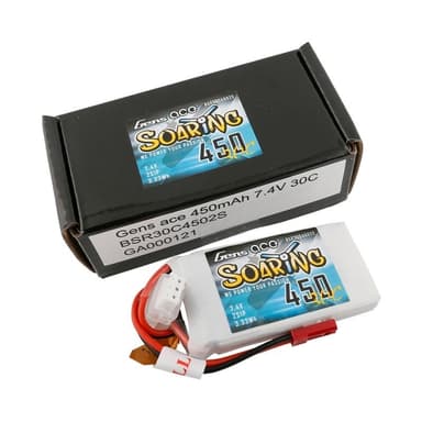 2s   450mAh - 30C - Gens Ace Soaring JST