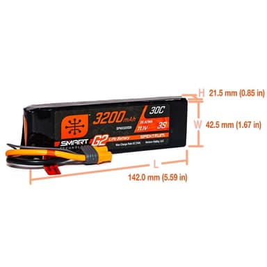 3s  3200mAh - 30C - Spektrum LiPo G2 IC3