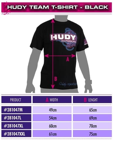 Hudy Black Team T-Shirt (XXL)