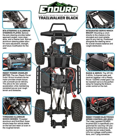 Element Enduro Trailwalker 4X4 1/10 Black RTR