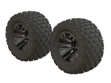 ARRMA dBoots Fortress Tire Set Glued Gun Metal(2)