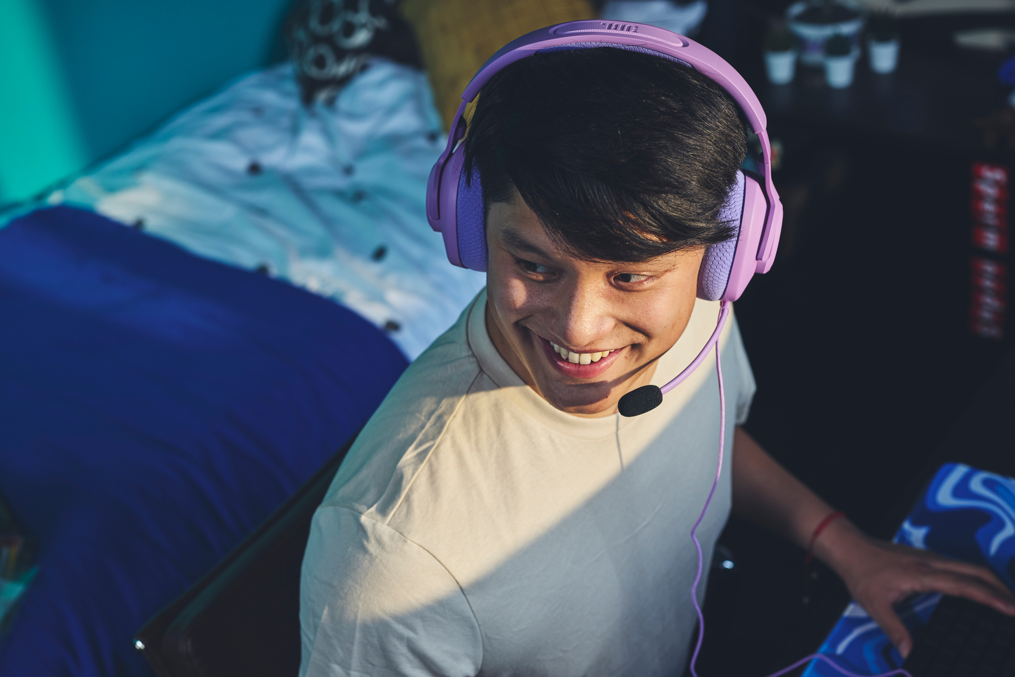 JBL Quantum 100M2 gamingheadsett (lilla)