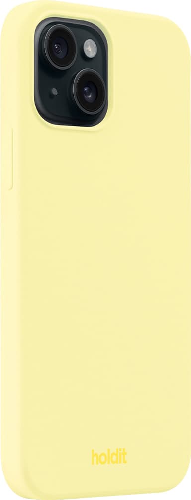Holdit Silicone iPhone 15 deksel (gul)