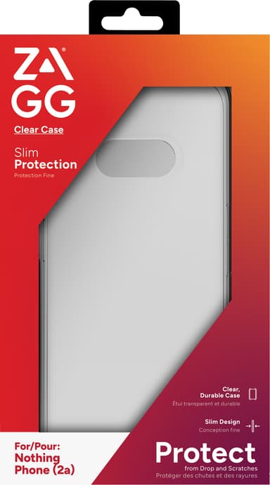 Zagg Nothing Phone 2a gjennomsiktig deksel