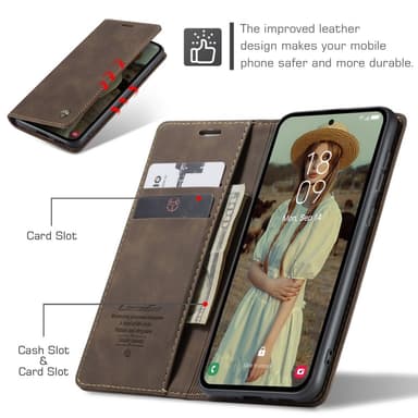 CASEME Lommebok-deksel Samsung Galaxy A55 5G - Kaffe