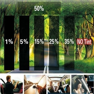 Bilvindusfilmrull Solbeskyttelse Bilsolfilm, 50cmx3m - 25 prosent gjennomsiktig