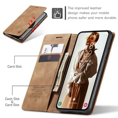CASEME Lommebok-deksel Samsung Galaxy A55 5G - Brun