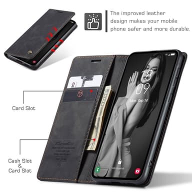 CASEME Lommebok-deksel Samsung Galaxy A55 5G - Svart