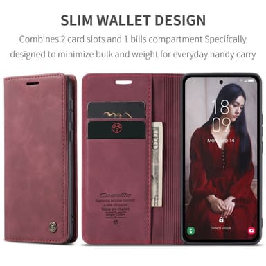 CASEME Lommebok-deksel Samsung Galaxy A55 5G - Burgund