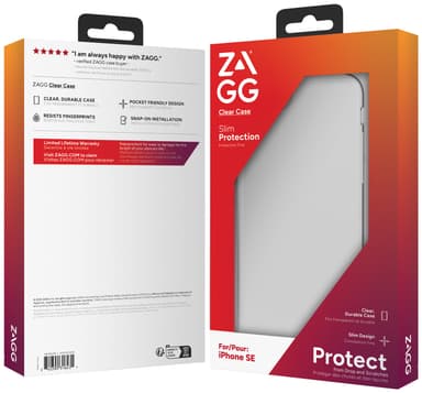Zagg iPhone SE gjennomsiktig deksel
