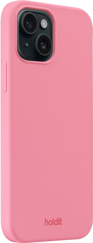 Holdit Silicone iPhone 15 deksel (rosa)