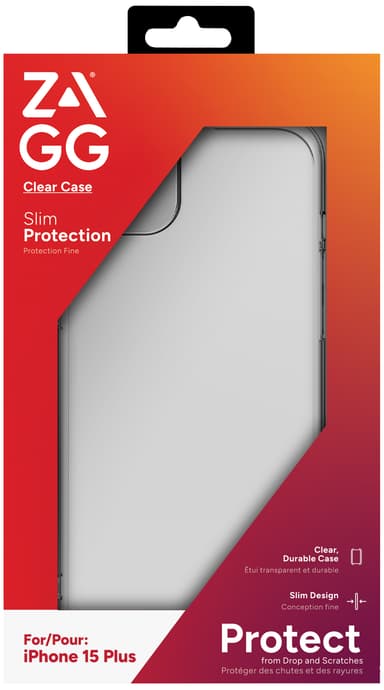 Zagg iPhone 15 Plus gjennomsiktig deksel