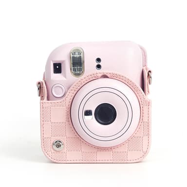 Polaroid mini12 rutete retro kameraveske Rosa