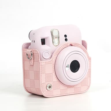 Polaroid mini12 rutete retro kameraveske Rosa