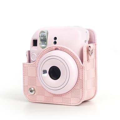 Polaroid mini12 rutete retro kameraveske Rosa