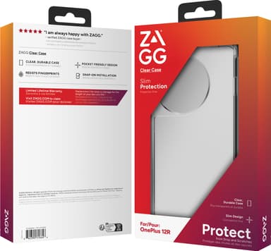 Zagg OnePlus 12R gjennomsiktig deksel