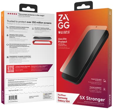 Zagg Glass Elite Samsung Galaxy S24 skjermbeskytter til mobiltelefon