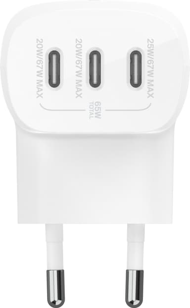 Belkin BoostCharge 3-Port USB-C lader