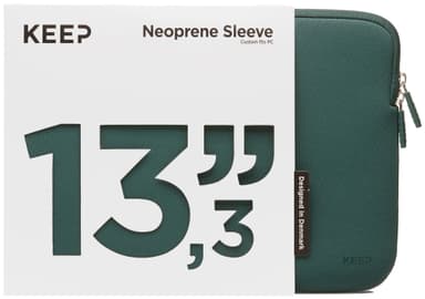 KEEP 13,3" Neoprenetui til bærbar PC (Power Green)