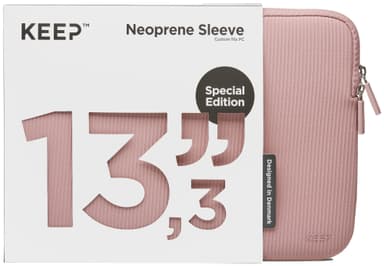 KEEP 13,3" Neopren/tekstiletui til bærbar PC (Rose Elegance)