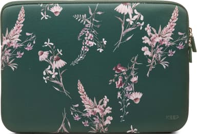 KEEP 13,3" Neopreneetui til bærbar PC (Power Green Flower)