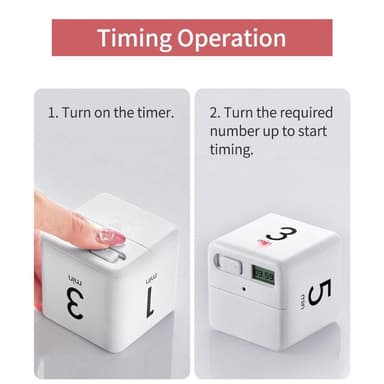 Timer Klokke Digital Timer Nedtellingsalarm 1-3-5-10 minutter