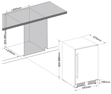 Frigelux minikjøleskap RETT136A
