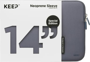 KEEP 14" Neopren/stoffetui for bærbar PC (Blue Granite)