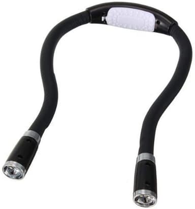 Halslampe LED Leselampe - Svart