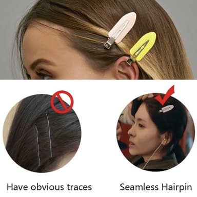 4 stk No Crease Hair Clips Hvit