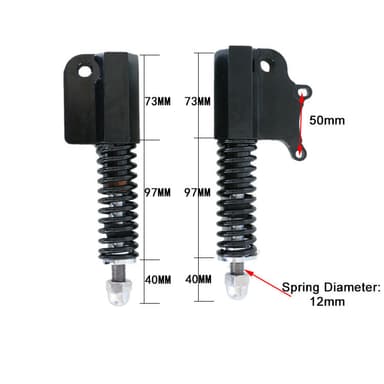 Elektrisk scooter Støtdemper foran Elektrisk scooter foran Sort 10 inch M4