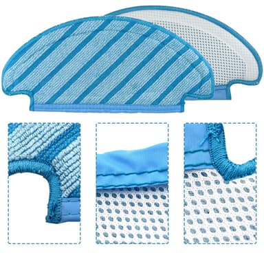 Vakuummopp klut erstatning tilbehør sett 6-pack Ecovacs DEEBOT T8, T8+, T8 AIVI, T8 Max, T9, T9+