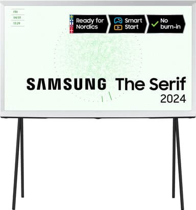 Samsung 43" LS01D The Serif 4K QLED Smart TV (2024, skyhvit)