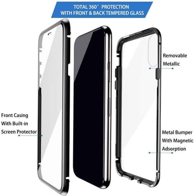 Xiaomi Mi CC9 skall dobbeltsidig herdet glass Rødt