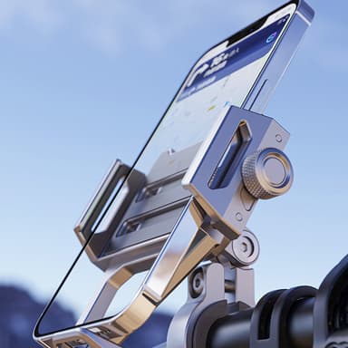 Mobiltelefonholder for sykkel 360-graders rotasjon Sølv
