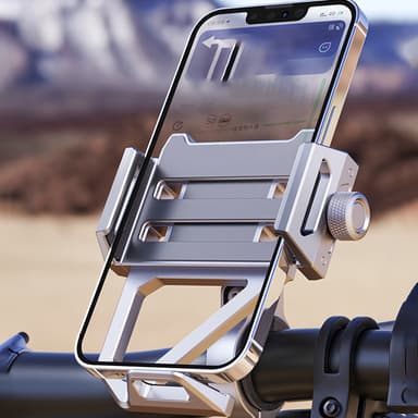Mobiltelefonholder for sykkel 360-graders rotasjon Sølv