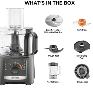 Kenwood MultiPro Compact foodprosessor FDP31.360.GY (slate grey)