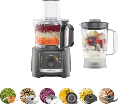 Kenwood MultiPro Compact foodprosessor FDP31.360.GY (slate grey)
